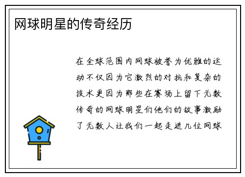 网球明星的传奇经历
